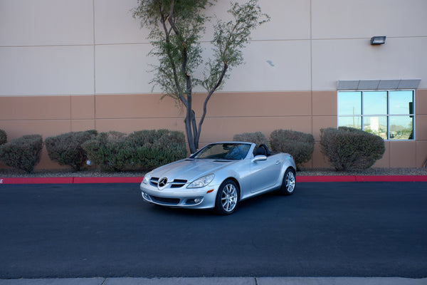 2005 Mercedes-Benz SLK350 Silver Hard Top Convertible with Black Nappa Leather Interior