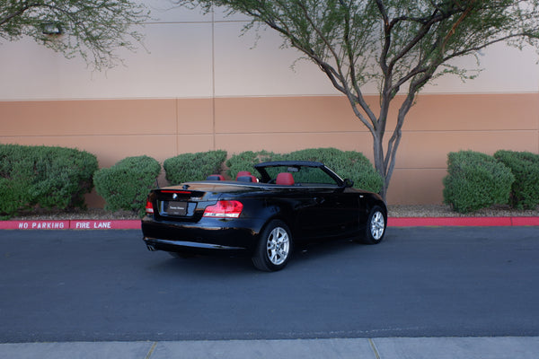 2009 BMW 128i Cabriolet - Black on Red