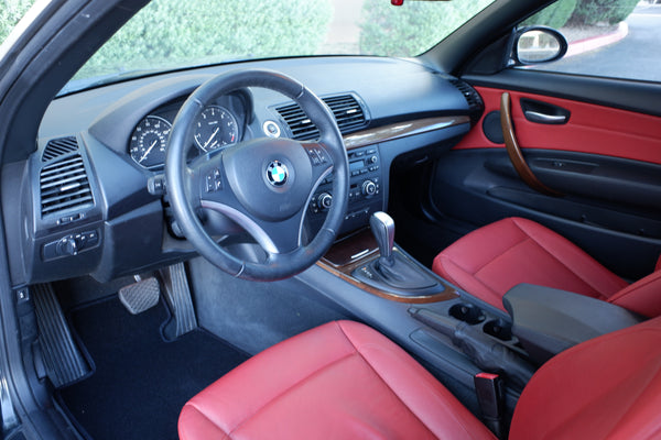 2009 BMW 128i Cabriolet - Black on Red