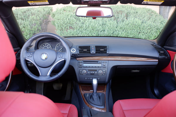 2009 BMW 128i Cabriolet - Black on Red