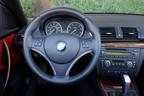 2009 BMW 128i Cabriolet - Black on Red