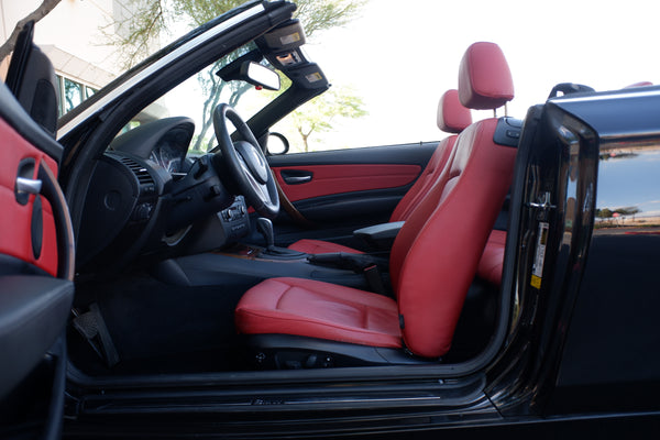 2009 BMW 128i Cabriolet - Black on Red