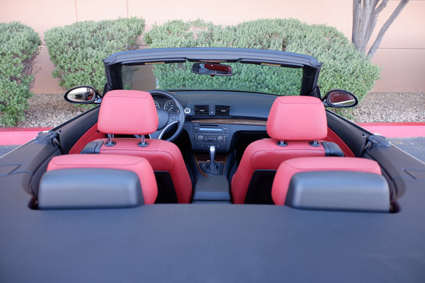 2009 BMW 128i Cabriolet - Black on Red