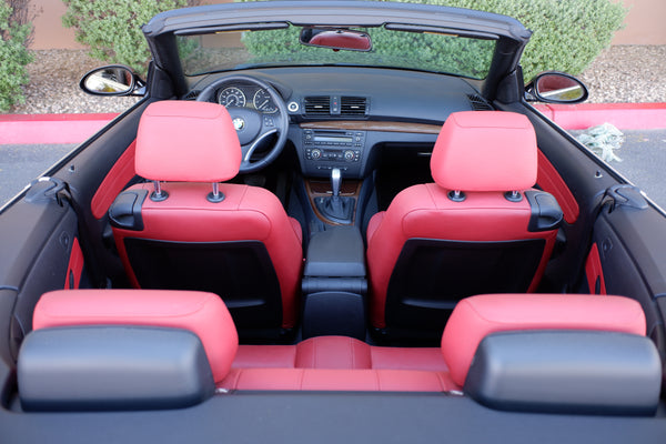 2009 BMW 128i Cabriolet - Black on Red