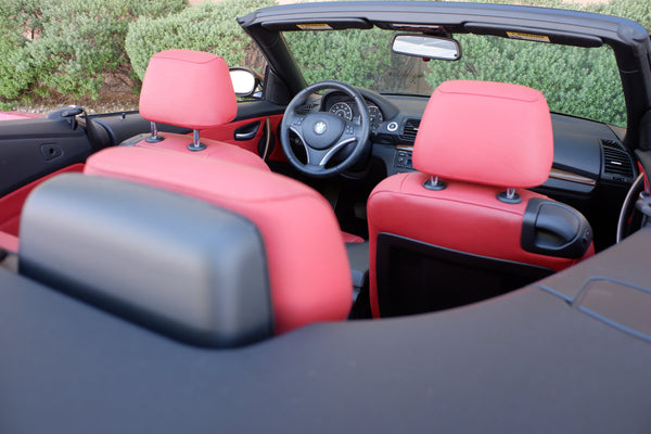 2009 BMW 128i Cabriolet - Black on Red