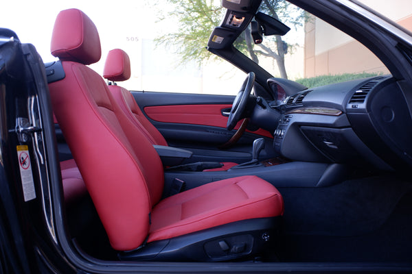 2009 BMW 128i Cabriolet - Black on Red