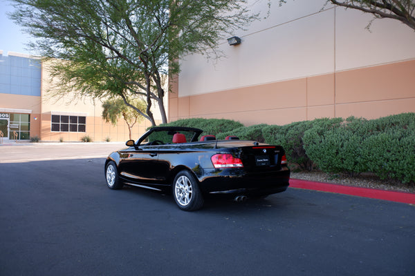 2009 BMW 128i Cabriolet - Black on Red