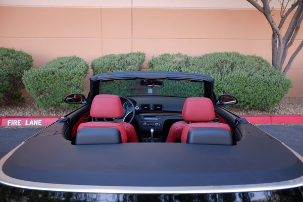 2009 BMW 128i Cabriolet - Black on Red